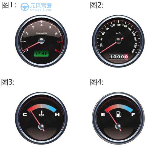 查看本题分析 a,图1 b,图2 c,图3 d,图4 72驾驶机动车由加速车道进入
