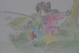 小学生古诗配画图片_小儿垂钓